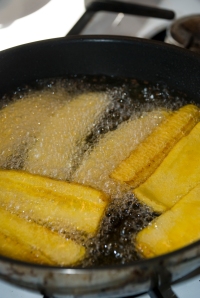 Fry the Plantain Slices