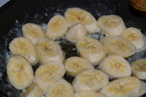 Cut Bananas, Melt Butter, Cook with Sugar Until Caramelized