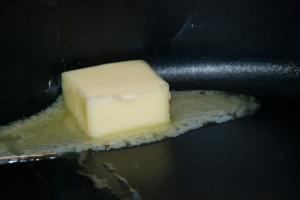 Heat up Butter and Olive Oil
