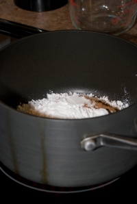 Combine ingredients in sauce pan