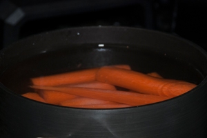 Cook the carrots separately