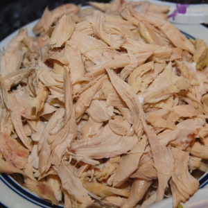 Garnish : Shredded Chicken